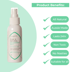 Fragrance Free Crystal Deodorant Mist 100ml Product Benefits
