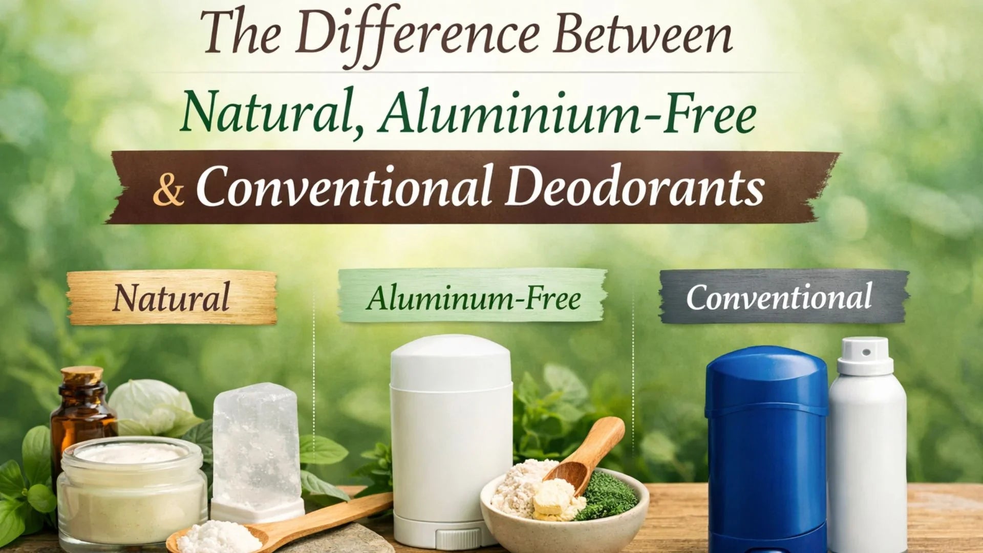 Natural vs Aluminium-Free vs Conventional Deodorants – Florentine Gold